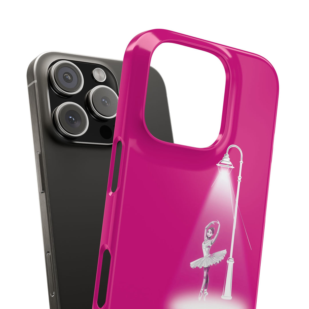 Slim Pink Ballet Dancer Spotlight Gift for Her Cute Phone Cases for Iphone 16 Pro Max | iPhone 15 Case | iPhone 15 Pro Max Case, Iphone 14, 13, 12, 11, 10, 8, 7 - Studio40ParkLane