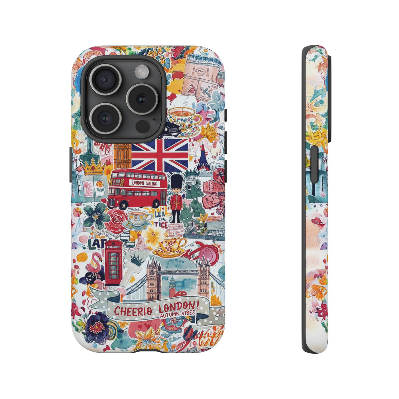 London England Coquette Collage Tough Premium Phone Case - For iPhone 17 Pro Max iPhone 16 Pro iPhone 15 Iphone 14 Plus 13 Pro 12 11 10 XR - Studio40ParkLane