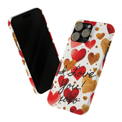 Slim Cute iPhone Cases - | iPhone 15 Case | iPhone 15 Pro Max Case, Iphone 14 Case, Iphone 14 Pro Max, Iphone 13, Valentine Hearts Love