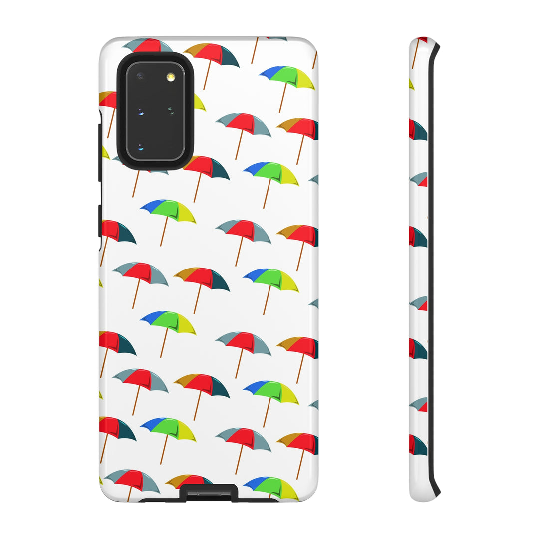 Cute Samsung Phone Case | Aesthetic Samsung Phone Case | Galaxy S23, S22, S21, S20 | Colorful Beach Parasols, Protective Phone Case - Studio40ParkLane