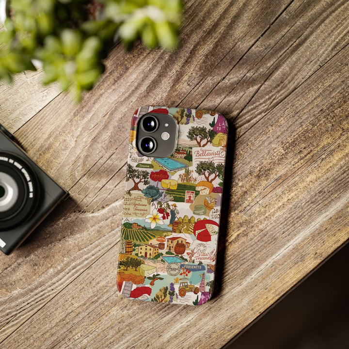 Slim Italy Tuscany Coquette Collage Cute Phone Case for Iphone 17 - | iPhone 16 Pro Max Case | iPhone 15 Case Iphone 14 13 12 11 10 9 8 7 - Studio40ParkLane
