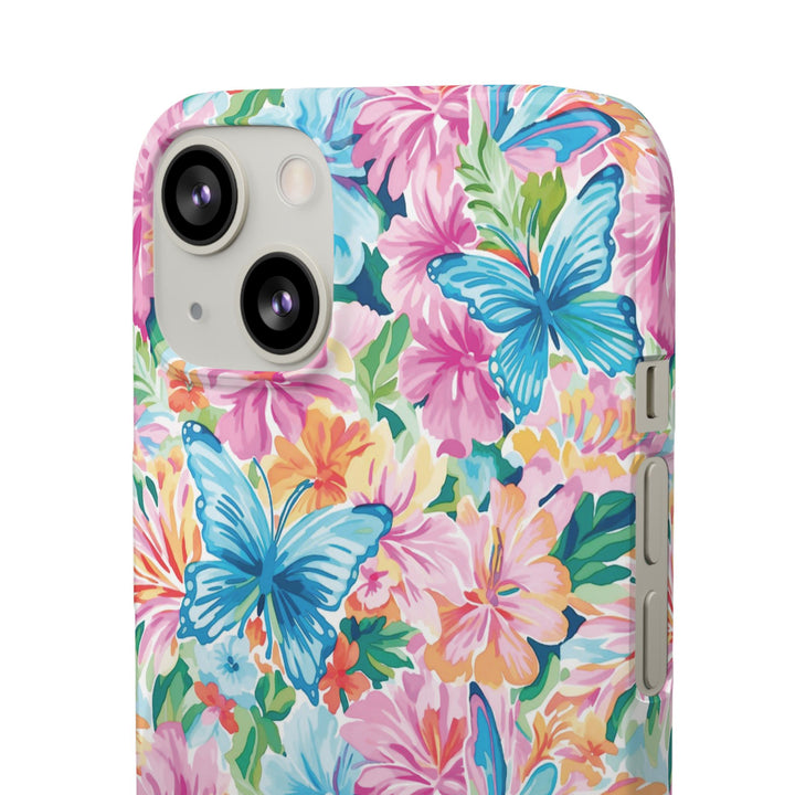 Sleek Snap Butterflies Flowers Cute Phone Case for iPhone 16 15 14 13 12 11 X Xs Max Xr Pro Plus Samsung Galaxy S24 S23 S22 S21 S20 Ultra