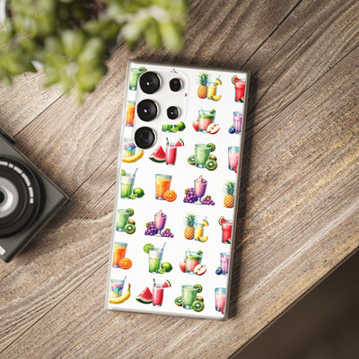 Cute Flexi Phone Cases, For Iphones and Samsung Galaxy Phones, Tropical Summer Fruit Cocktails, Galaxy S23 Phone Case, Samsung S22 Case, Samsung S21, Iphone 15, Iphone 14, Iphone 13