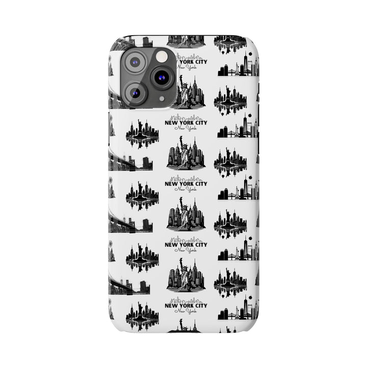 Slim New York Skyline Collage Coquette Gift for Her Cute Phone Cases for Iphone 16 Pro Max | iPhone 15 Case | iPhone 15 Pro Max Case, Iphone 14, Iphone 14 Pro Max, Iphone 13 12 11 8 7 - Studio40ParkLane
