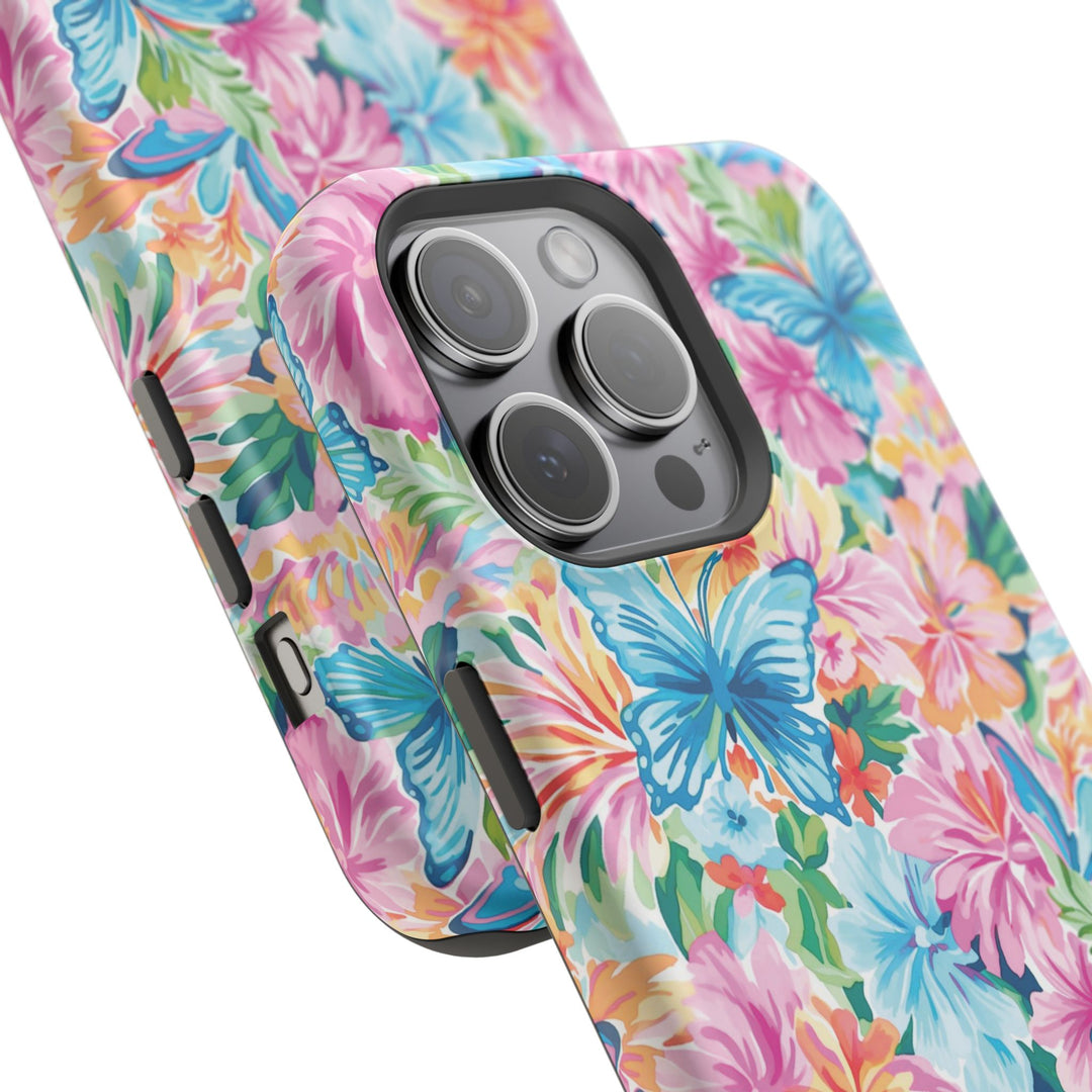 Butterflies Flowers Magsafe Cute Phone Case for Iphone Gift for Her, iPhone 16 Case iPhone 15 Pro Max Case, Iphone 14, Iphone 14 Pro Max, 13, 12 - Studio40ParkLane