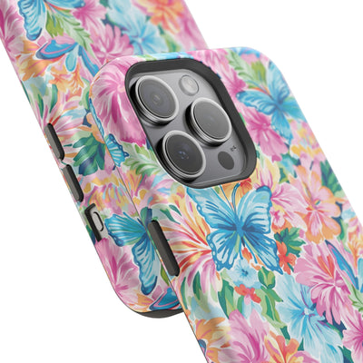 Butterflies Flowers Magsafe Cute Phone Case for Iphone Gift for Her, iPhone 16 Case iPhone 15 Pro Max Case, Iphone 14, Iphone 14 Pro Max, 13, 12