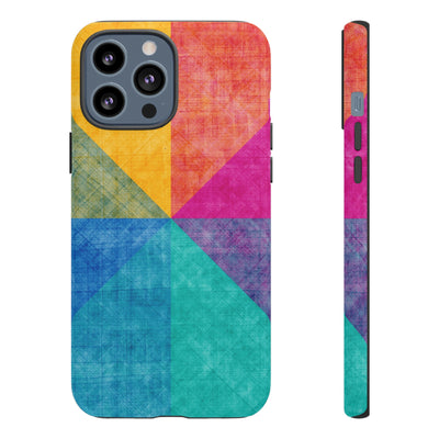 Impact Resistant, Colored Shapes, Cute Phone Cases for Samsung S24, S23, S22, S21, IPhone 15 pro Iphone 14 pro Iphone 13 IPhone 12 Iphone 11