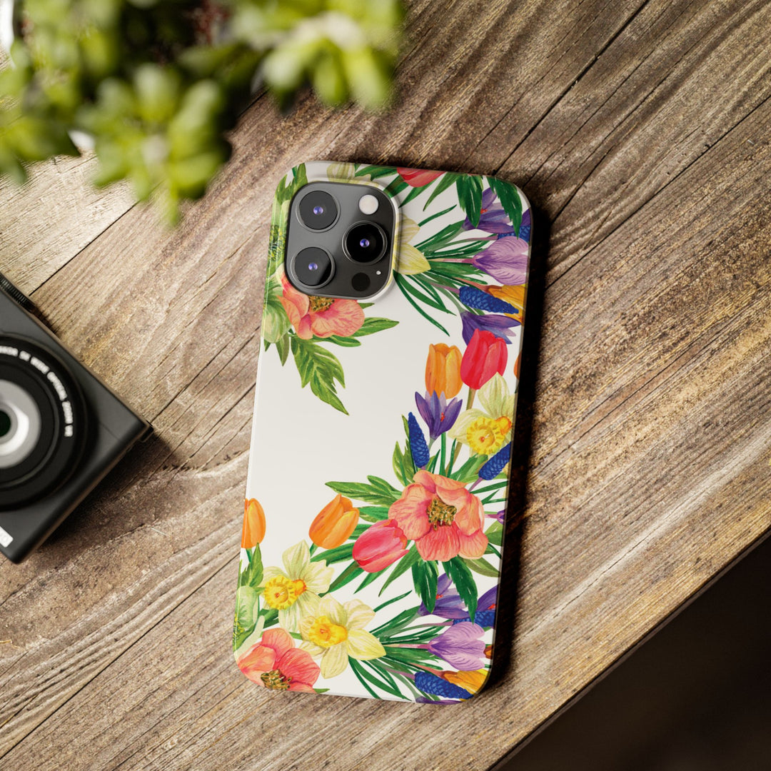 Slim Spring Flowers Gift for Her Cute Phone Cases for Iphone 16 Pro Max | iPhone 15 Case | iPhone 15 Pro Max Case, Iphone 14, 13, 12, 11, 10, 8, 7 - Studio40ParkLane