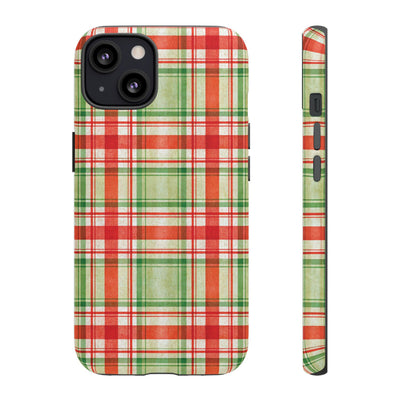 Aesthetic Tough Red Green Checkered Premium Phone Case - For iPhone 17 Pro Max iPhone 16 Pro iPhone 15 Iphone 14 Plus 13 Pro 12 11 10 XR XS - Studio40ParkLane