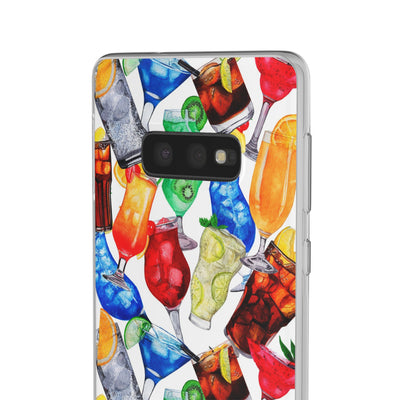 Cute Flexi Phone Cases, For Iphones and Samsung Galaxy Phones, Tropical Summer Fruit Cocktails, Galaxy S23 Phone Case, Samsung S22 Case, Samsung S21, Iphone 15, Iphone 14, Iphone 13