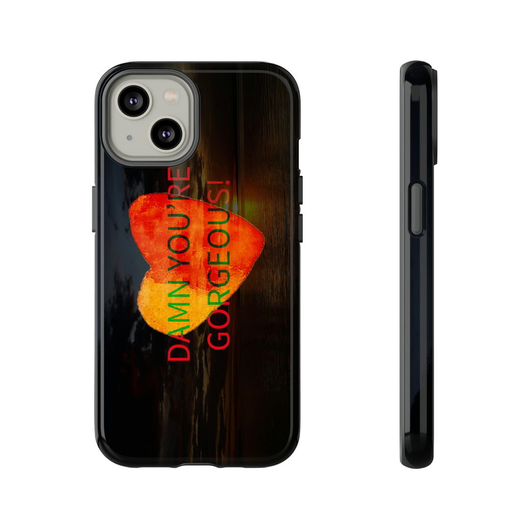 Cute IPhone Case | iPhone 15 Case | iPhone 15 Pro Max Case, Iphone 14 Case, Iphone 14 Pro Max Case IPhone Case for Art Lovers, Heart Sunset - Studio40ParkLane