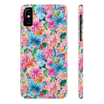 Slim Butterflies Flowers Gift for Her Cute Phone Cases for Iphone 16 Pro Max | iPhone 15 Case | iPhone 15 Pro Max Case, Iphone 14, 13, 12, 11, 10, 8, 7
