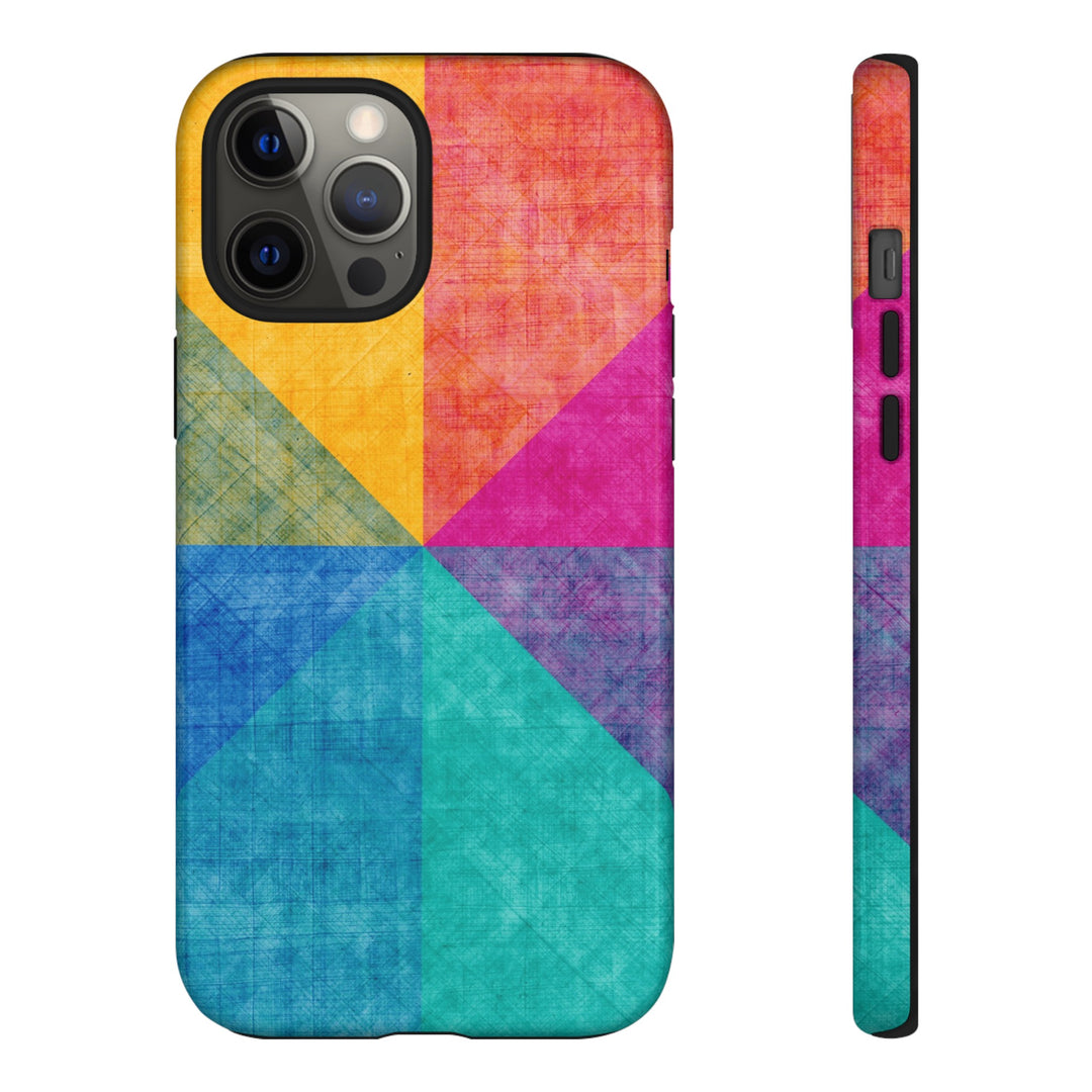Impact Resistant, Colored Shapes, Cute Phone Cases for Samsung S24, S23, S22, S21, IPhone 15 pro Iphone 14 pro Iphone 13 IPhone 12 Iphone 11 - Studio40ParkLane