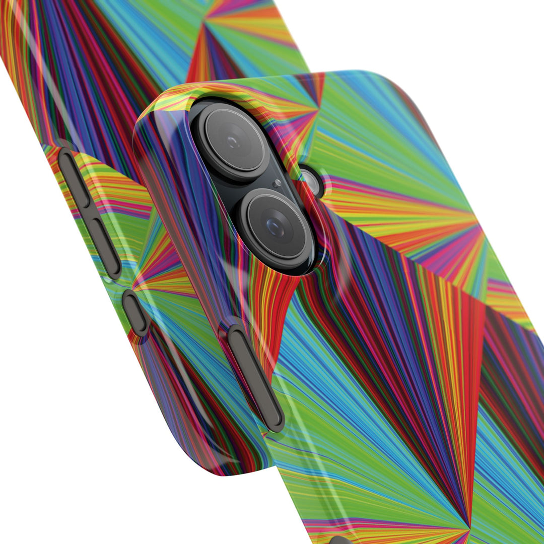 Slim Triangle Kaleidoscope Colors Gift for Her Cute Phone Cases for Iphone 16 Case | iPhone 15 Case | iPhone 15 Pro Max Case, Iphone 14, Iphone 14 Pro Max, Iphone 13, 12, 11, 10, 8,7 - Studio40ParkLane