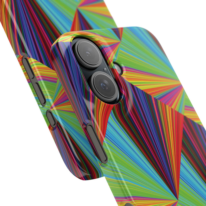 Slim Triangle Kaleidoscope Colors Gift for Her Cute Phone Cases for Iphone 16 Case | iPhone 15 Case | iPhone 15 Pro Max Case, Iphone 14, Iphone 14 Pro Max, Iphone 13, 12, 11, 10, 8,7 - Studio40ParkLane