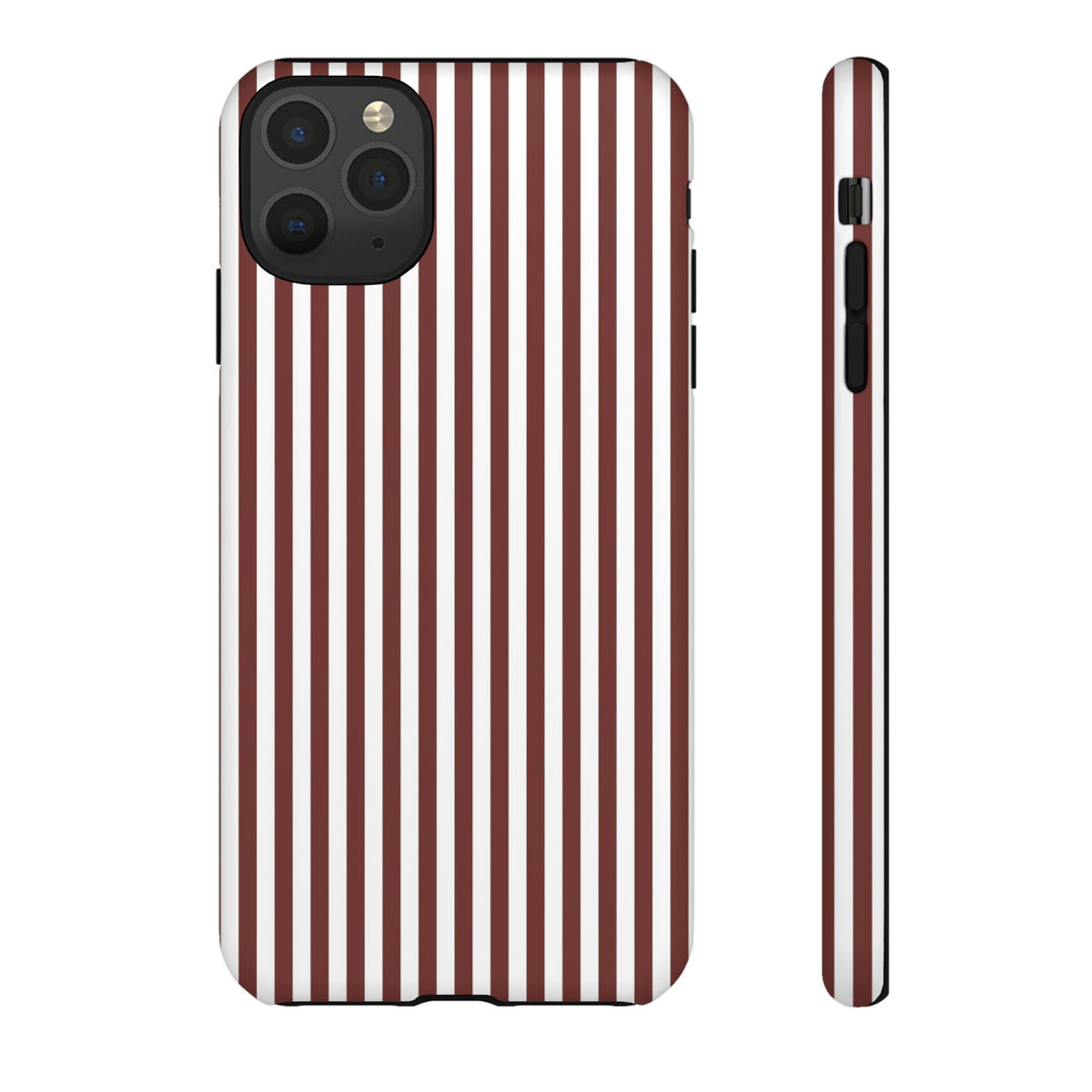 Tough Premium Chocolate Stripes Phone Case Gift for Her - For Apple iPhone 16 Pro Max 16e iPhone 15 Pro iPhone Iphone 14 Plus 13 Pro 12 SE XR - Studio40ParkLane