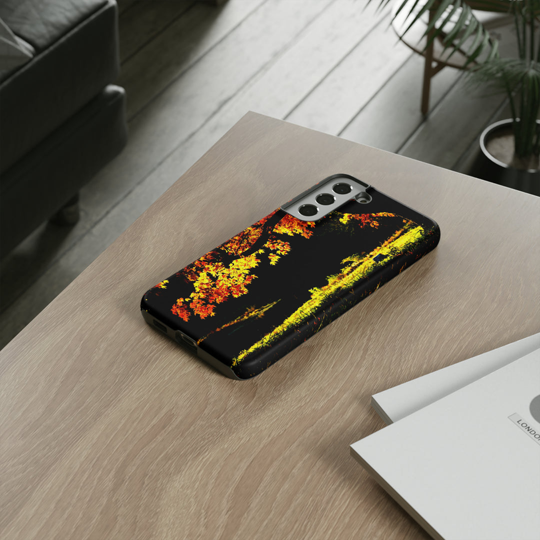 Cute Samsung Phone Case | Aesthetic Samsung Phone Case | Fall Leaves North Bridge | Galaxy S23, S22, S21, S20 | Luxury Double Layer | Cool - Studio40ParkLane