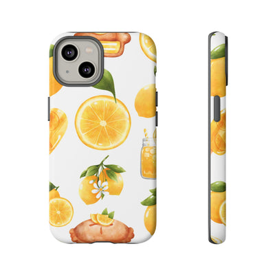 Impact Resistant, Lemon Fruit Pie, Cute Phone Cases for Samsung S24, S23, S22, S21, IPhone 15 pro Iphone 14 pro Iphone 13 IPhone 12 Iphone 11