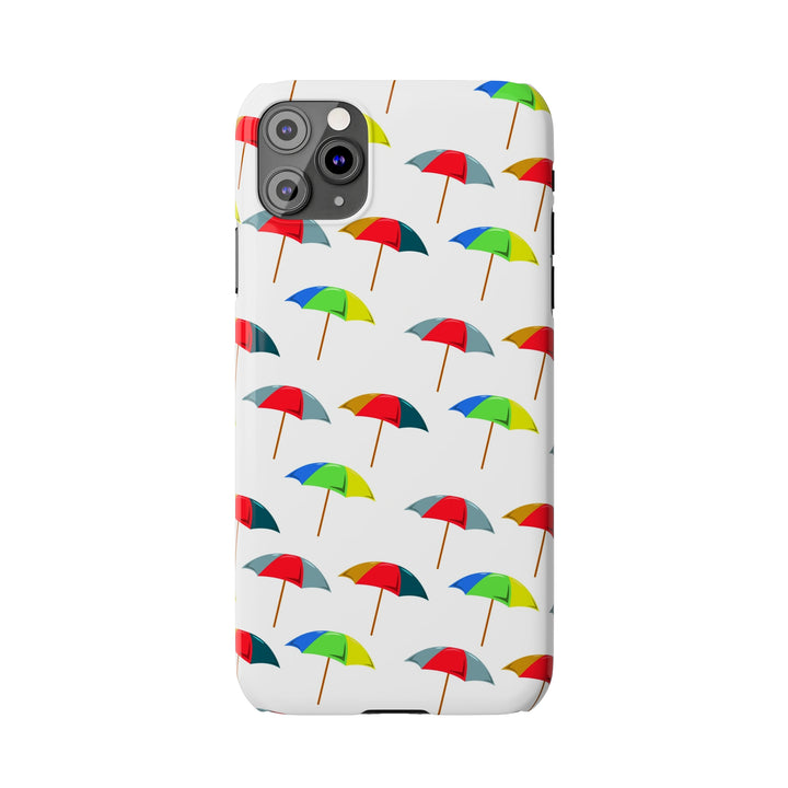 Slim Cute Phone Cases for Iphone - | iPhone 15 Case | iPhone 15 Pro Max Case, Iphone 14 Case, Iphone 14 Pro Max, Iphone 13, Colorful Beach Parasol - Studio40ParkLane
