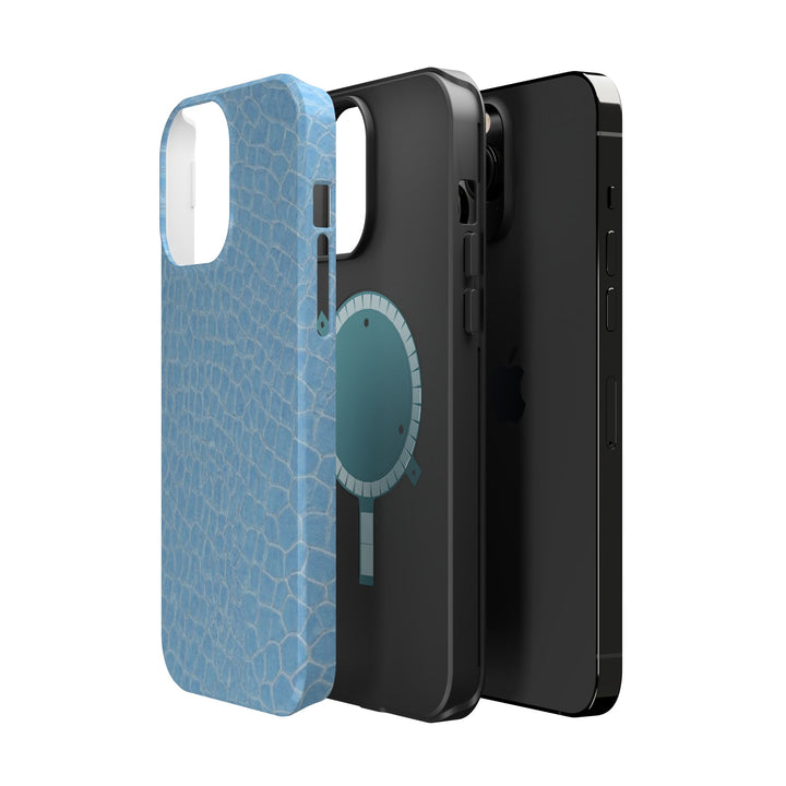 Non Leather Blue Color Pattern Magsafe Cute Phone Case for Iphone Gift for Her, | iPhone 15 Case | iPhone 15 Pro Max Case, Iphone 14, Iphone 14 Pro Max, Iphone 13, Iphone 16 - Studio40ParkLane
