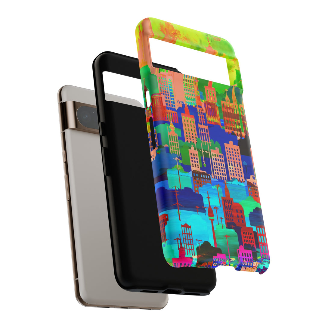 Cute Samsung Case | Cool Iphone Case | Summer City Skyline, Samsung S24, S23, S22, S21, IPhone 15 Case | Iphone 14 Case, Iphone 13 Case - Studio40ParkLane
