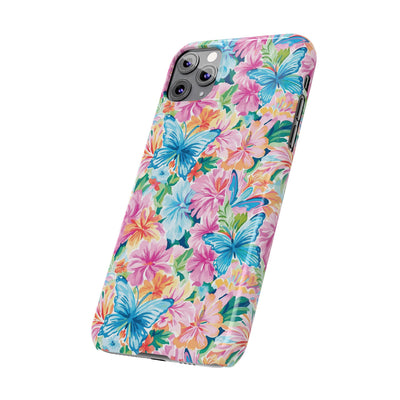 Slim Butterflies Flowers Gift for Her Cute Phone Cases for Iphone 16 Pro Max | iPhone 15 Case | iPhone 15 Pro Max Case, Iphone 14, 13, 12, 11, 10, 8, 7