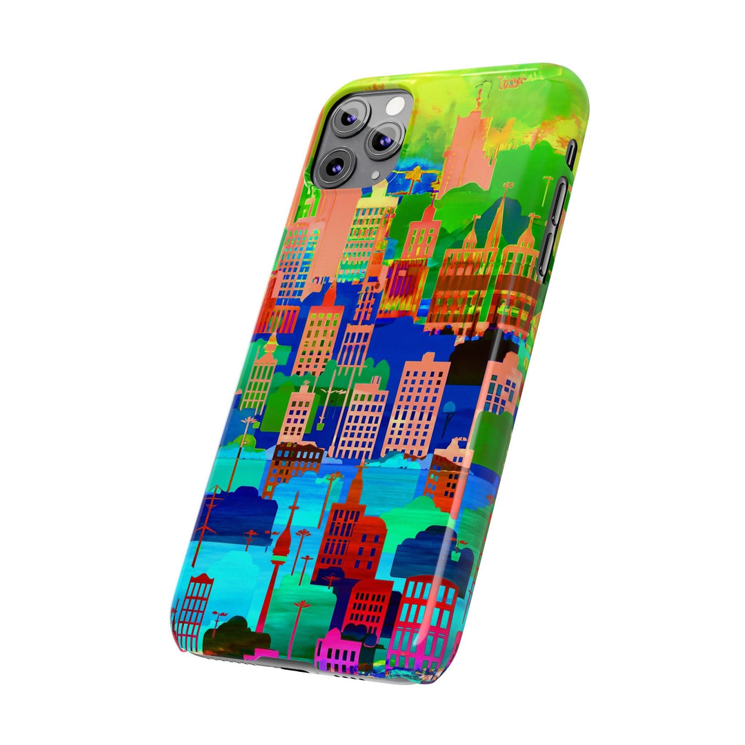 Slim Cute Phone Cases for Iphone - | iPhone 15 Case | iPhone 15 Pro Max Case, Iphone 14 Case, Iphone 14 Pro Max, Iphone 13, Summer City Skyline - Studio40ParkLane