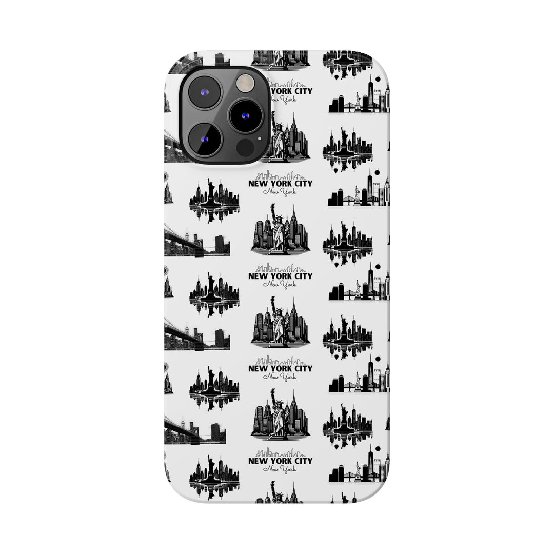 Slim New York Skyline Collage Coquette Gift for Her Cute Phone Cases for Iphone 16 Pro Max | iPhone 15 Case | iPhone 15 Pro Max Case, Iphone 14, Iphone 14 Pro Max, Iphone 13 12 11 8 7 - Studio40ParkLane