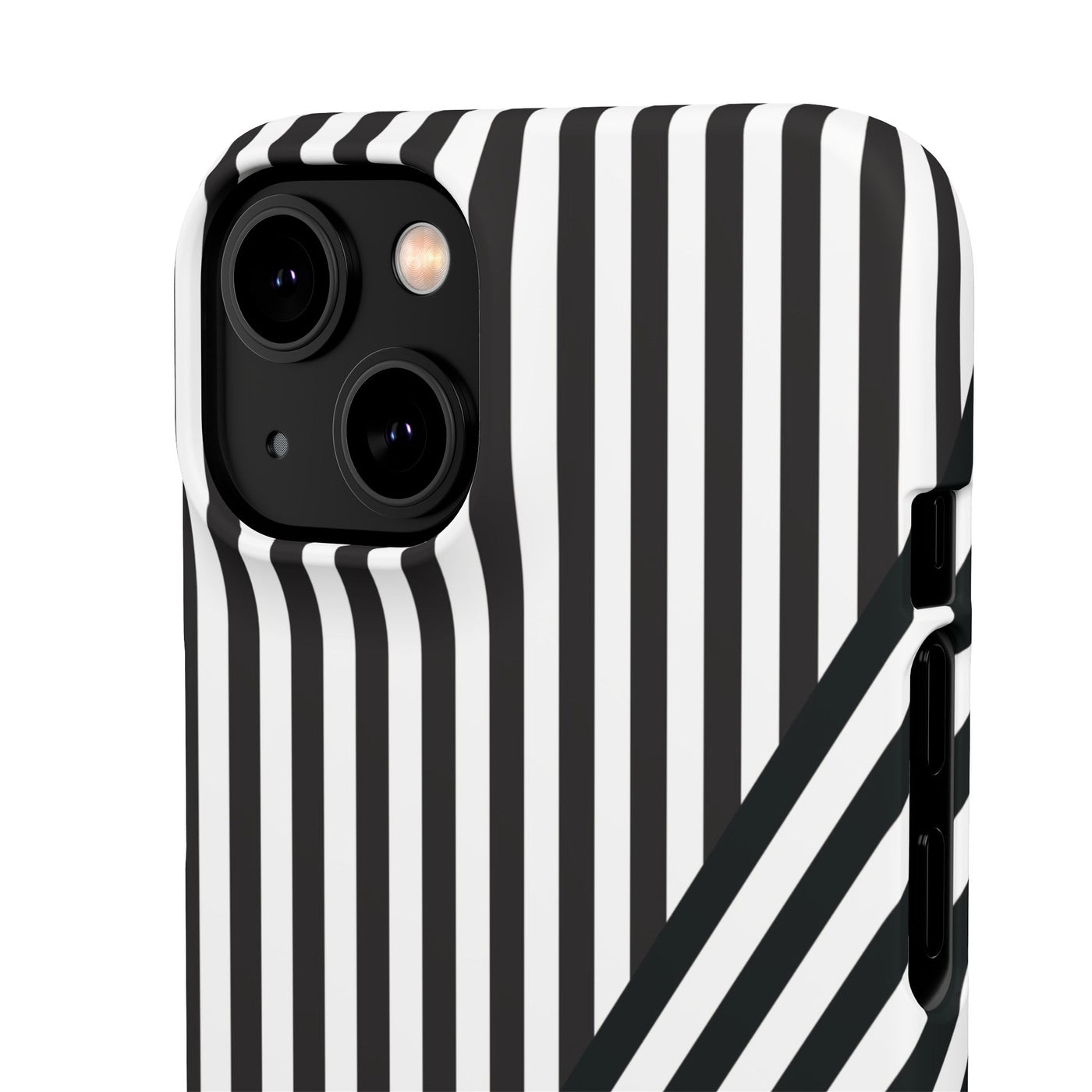 Aesthetic Black White Stripes Cute Phone Case Sleek Snap - For iPhone 17 Pro Max iPhone 16 Pro iPhone 15 Iphone 14 Plus 13 Pro 12 11 10 Gift - Studio40ParkLane