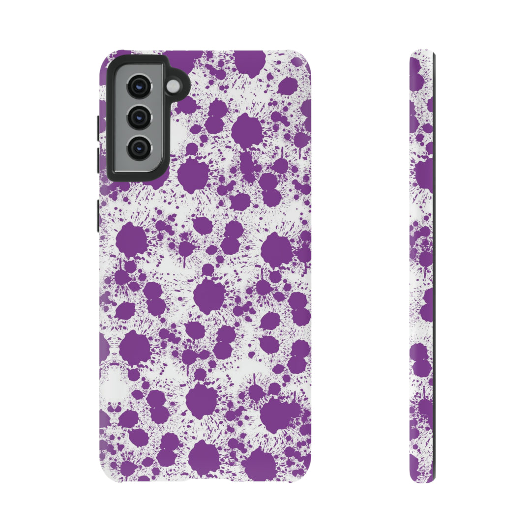 Cool Phone Case | Aesthetic Phone Case | Paint Splash Purple | For Samsung Galaxy S23, S22, S21, S20 | Luxury Double Layer | Cute - Studio40ParkLane