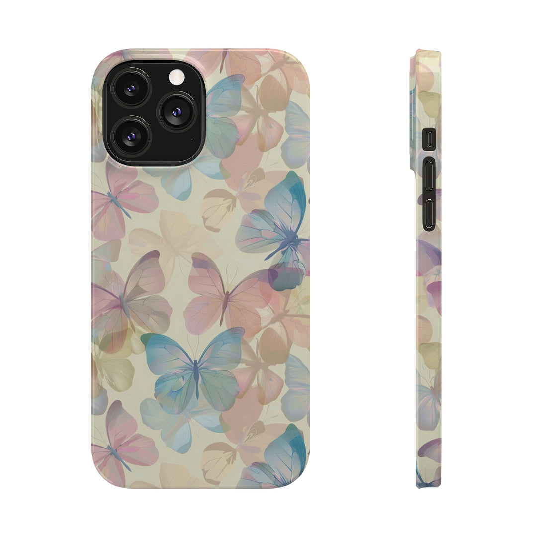 Slim Cute Phone Cases for Iphone - | iPhone 15 Case | iPhone 15 Pro Max Case, Iphone 14 Case, Iphone 14 Pro Max, Iphone 13, Summer Pastel Butterflies - Studio40ParkLane