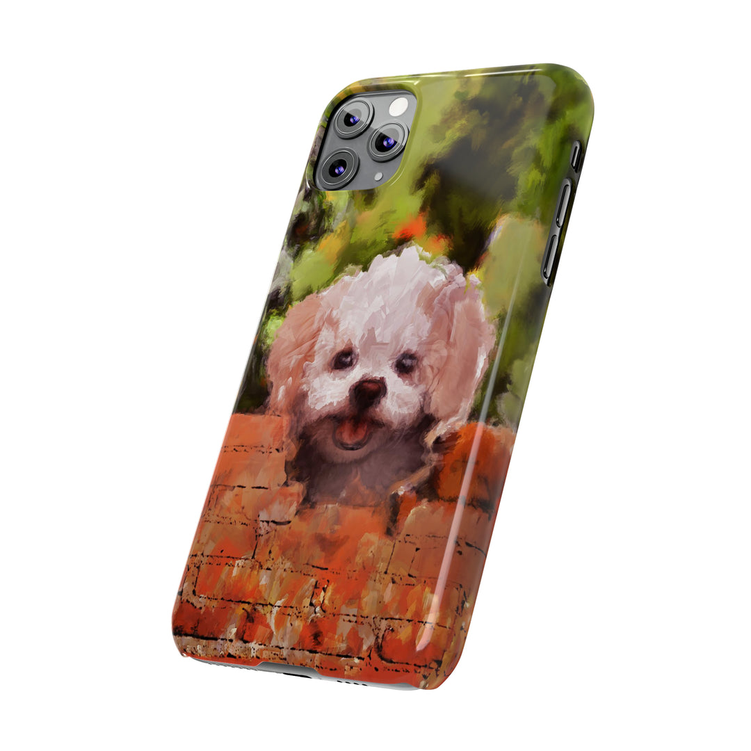 Slim Cute Phone Cases for Iphone - | iPhone 15 Case | iPhone 15 Pro Max Case, Iphone 14 Case, Iphone 14 Pro Max, Iphone 13, Bichon Frise Dog - Studio40ParkLane