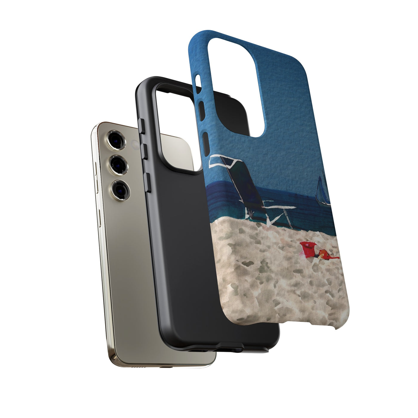 Cute Samsung Case | Cool Iphone Case | Summer Blue Beach Chair, Samsung S24, S23, S22, S21, IPhone 15 Case | Iphone 14 Case, Iphone 13 Case