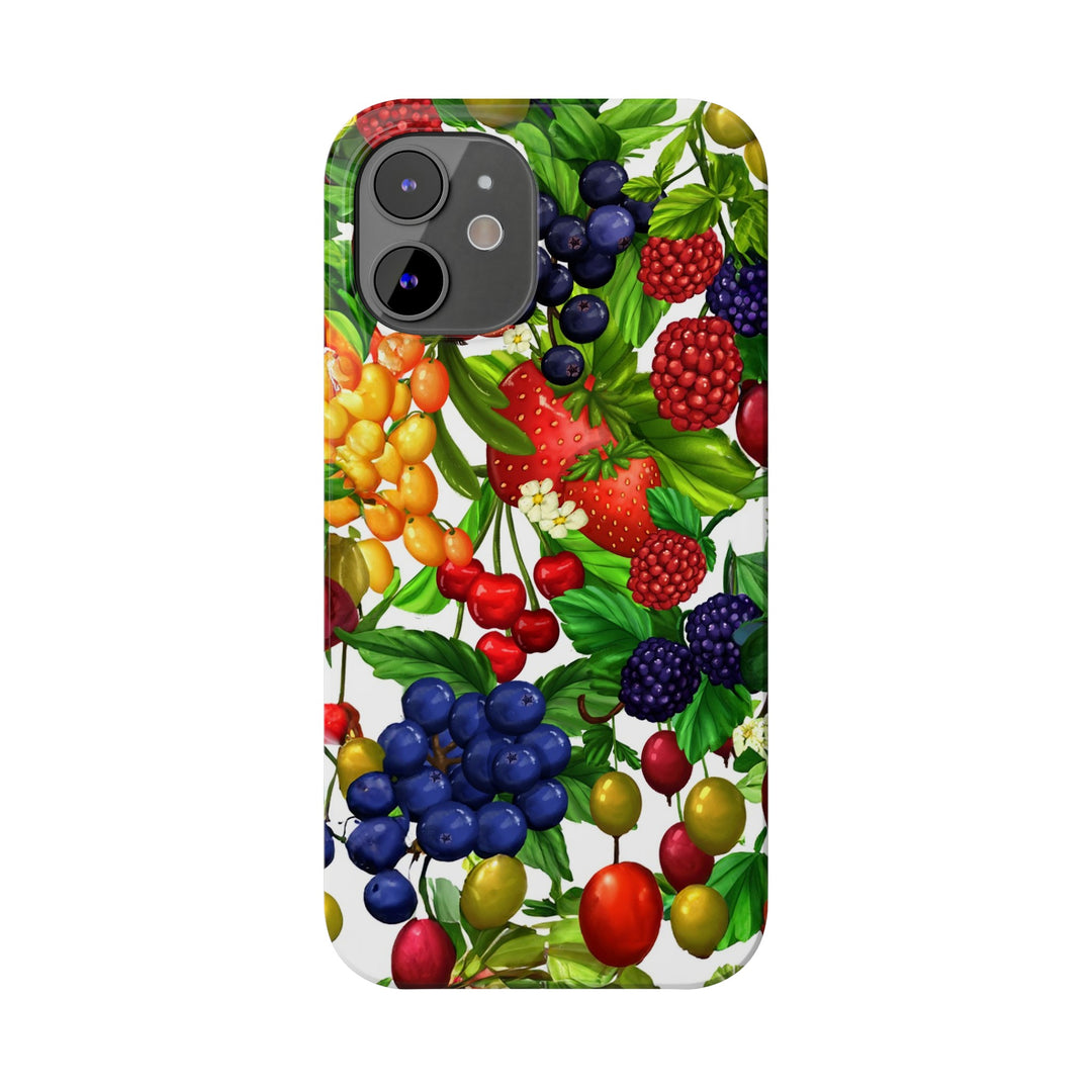 Slim Cute Phone Cases for Iphone - | iPhone 15 Case | iPhone 15 Pro Max Case, Iphone 14 Case, Iphone 14 Pro Max, Iphone 13, Summer Mixed Fruit - Studio40ParkLane
