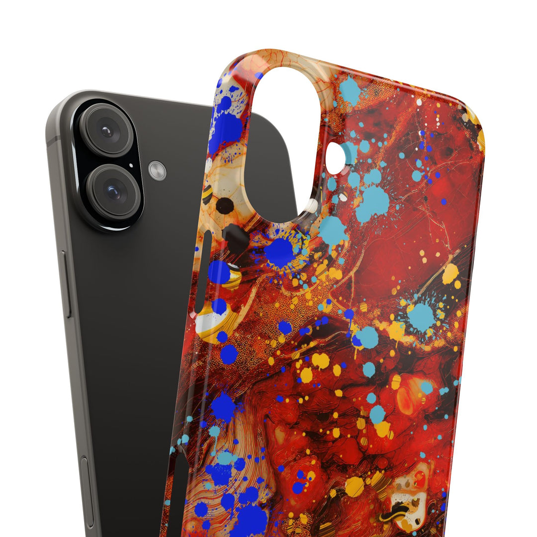 Slim Cute Phone Cases for Iphone - | iPhone 15 Case | iPhone 15 Pro Max Case, Iphone 14 Case, Iphone 14 Pro Max, Iphone 13, Fall Marble Paint Splash - Studio40ParkLane