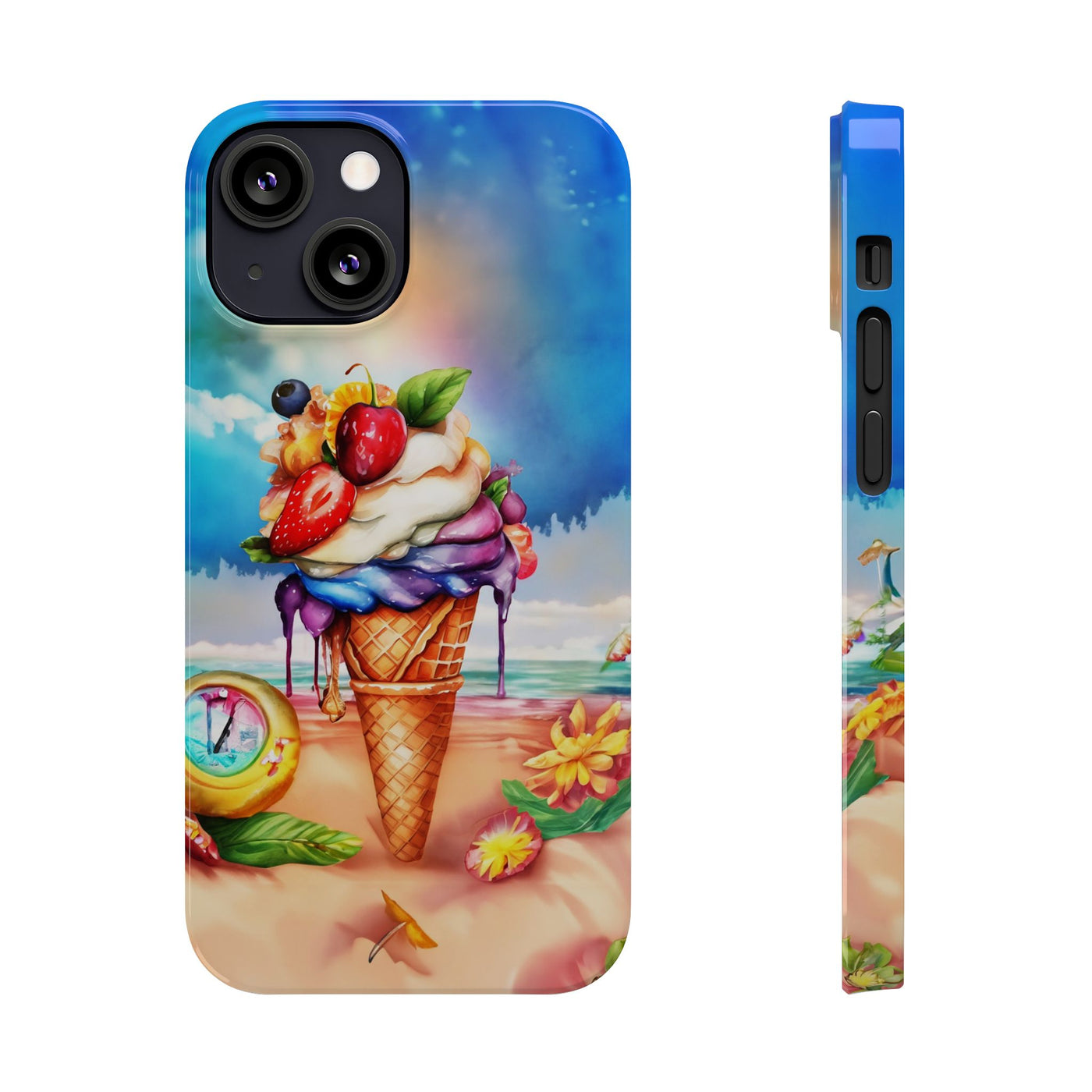 Slim Summer Ice Cream Cone Slim Cute Phone Cases for Iphone  | iPhone 15 Case | iPhone 15 Pro Max Case, Iphone 14, Iphone 14 Pro Max, Iphone 13