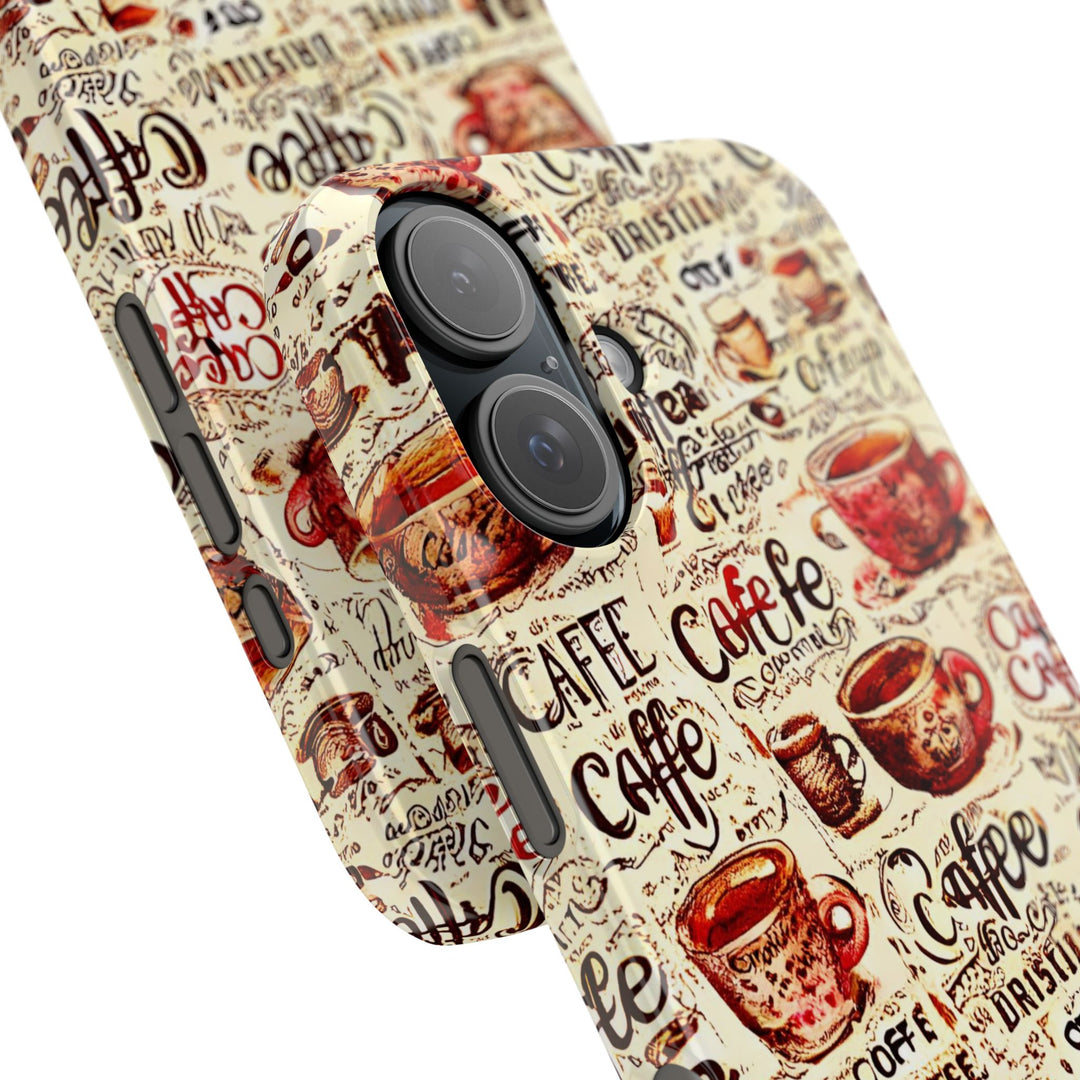 Slim Cute Phone Cases for Iphone - | iPhone 15 Case | iPhone 15 Pro Max Case, Iphone 14 Case, Iphone 14 Pro Max, Iphone 13, Paris Coffee Cup - Studio40ParkLane