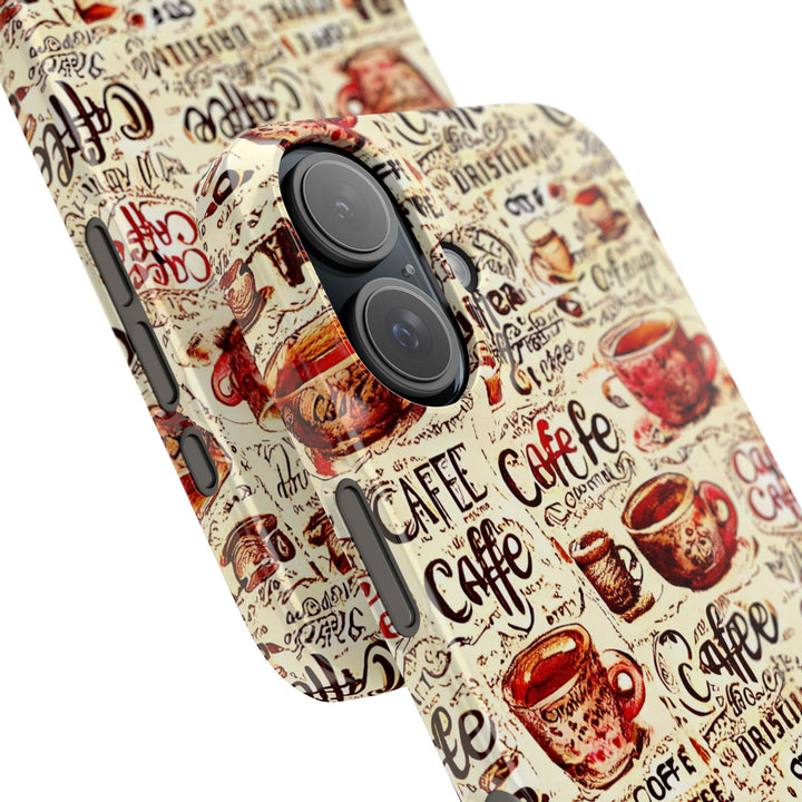 Slim Cute Phone Cases for Iphone - | iPhone 15 Case | iPhone 15 Pro Max Case, Iphone 14 Case, Iphone 14 Pro Max, Iphone 13, Paris Coffee Cup - Studio40ParkLane