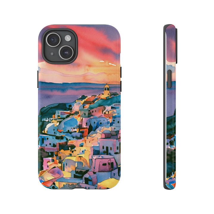 Impact Resistant, Greek Sunset, Cute Phone Cases for Samsung S24, S23, S22, S21, IPhone 15 pro Iphone 14 pro Iphone 13 IPhone 12 Iphone 11 - Studio40ParkLane