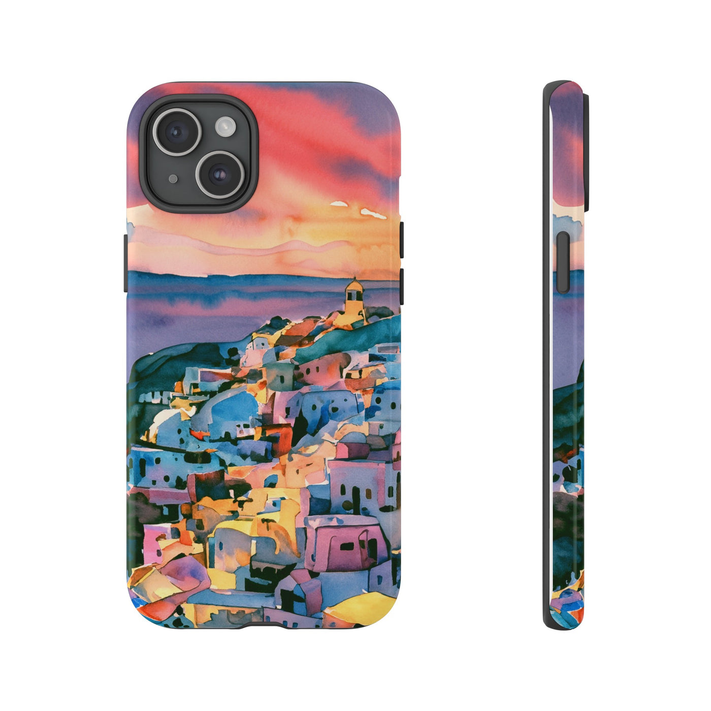 Impact Resistant, Greek Sunset, Cute Phone Cases for Samsung S24, S23, S22, S21, IPhone 15 pro Iphone 14 pro Iphone 13 IPhone 12 Iphone 11