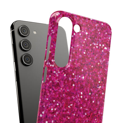 Snap Non-Glitter Muted Pink Play on "Faux" Glitter Effect Cute Phone Cases for Samsung and Iphone, 16, 15, 14, S24, S23, S22, S21, S20, Plus and Ultra