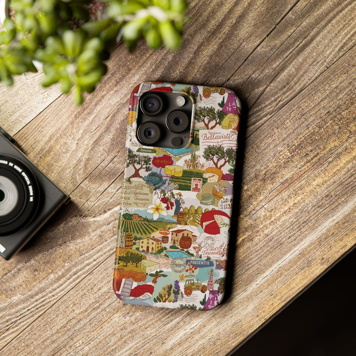 Slim Italy Tuscany Coquette Collage Cute Phone Case for Iphone 17 - | iPhone 16 Pro Max Case | iPhone 15 Case Iphone 14 13 12 11 10 9 8 7 - Studio40ParkLane