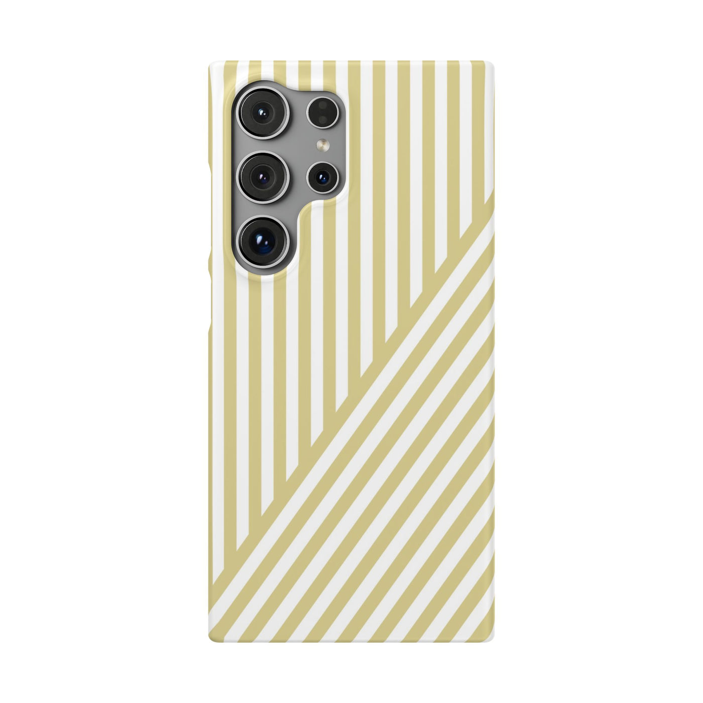 Aesthetic Yellow Beige Stripes Cute Phone Case Sleek Snap - For iPhone 17 Pro Max iPhone 16 Pro iPhone 15 Iphone 14 Plus 13 Pro 12 11 10 Gift