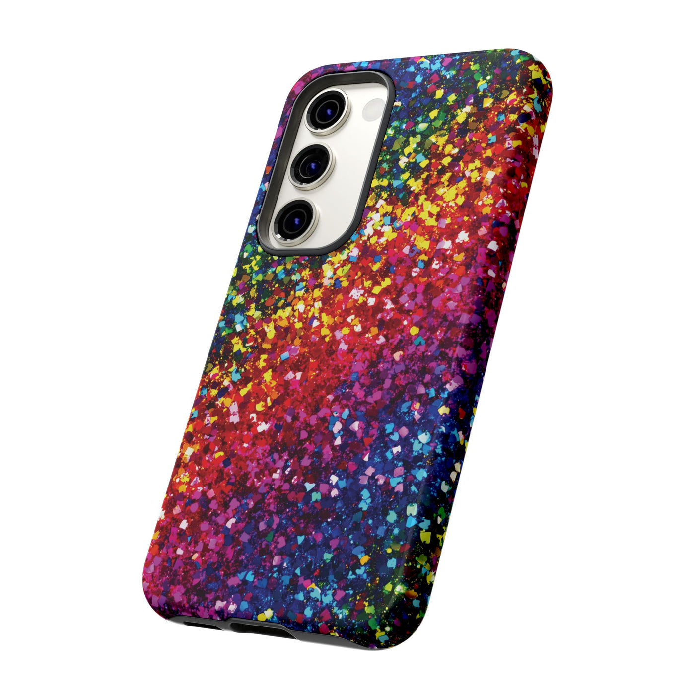 Faux Chic Play on Glitter Effect Cute Phone Case, for IPhone 16 pro Max | Iphone 15, Iphone 14, IPhone 13 Case, 11 8 7, Samsung Galaxy S24, S23, S22, S21, 2 Layer Protection