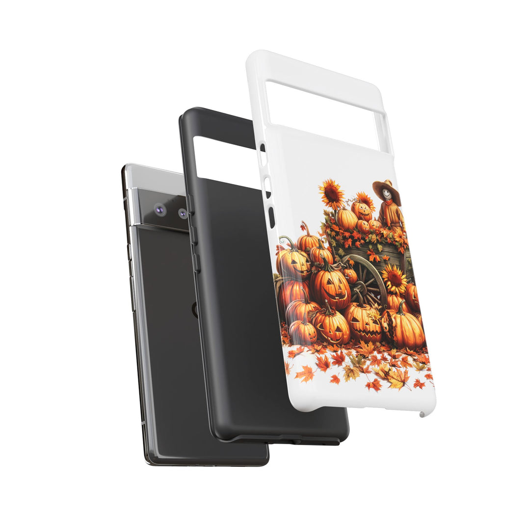 Impact Resistant, Fall Leaves Scarecrow, Cute Phone Cases for Samsung S24, S23, S22, S21, IPhone 15 pro Iphone 14 pro Iphone 13 IPhone 12 Iphone 11 - Studio40ParkLane