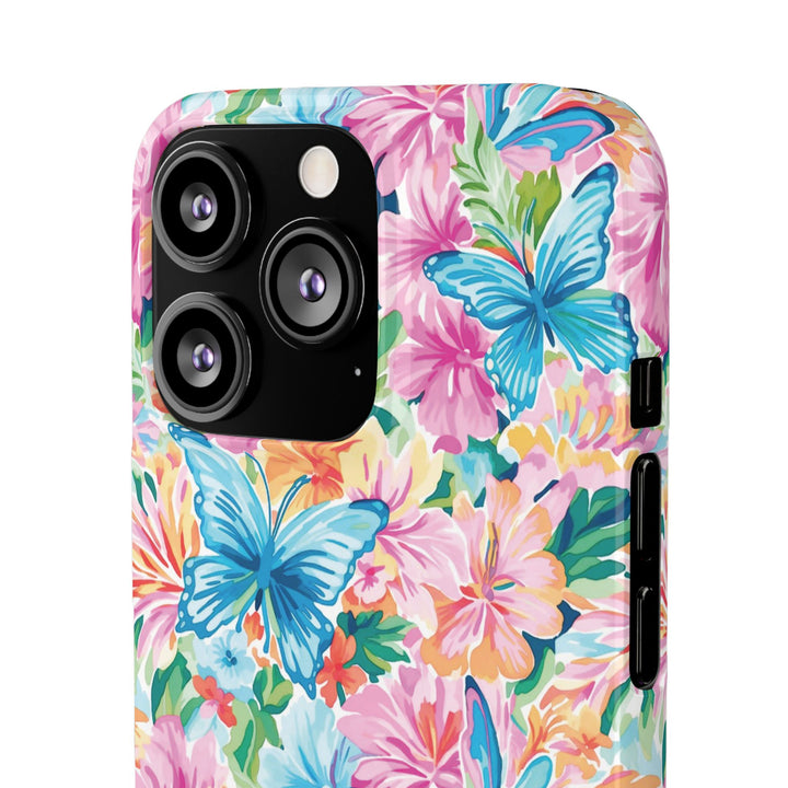 Sleek Snap Butterflies Flowers Cute Phone Case for iPhone 16 15 14 13 12 11 X Xs Max Xr Pro Plus Samsung Galaxy S24 S23 S22 S21 S20 Ultra