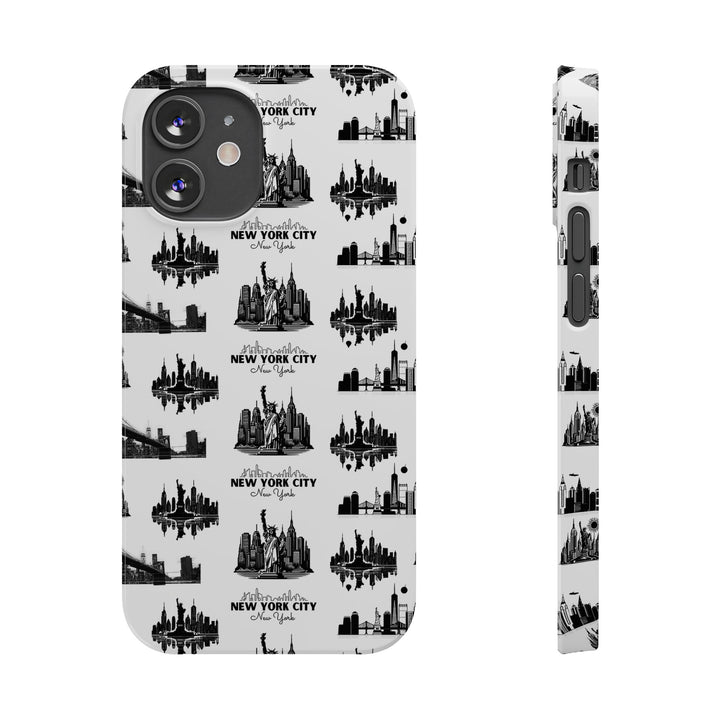 Slim New York Skyline Collage Coquette Gift for Her Cute Phone Cases for Iphone 16 Pro Max | iPhone 15 Case | iPhone 15 Pro Max Case, Iphone 14, Iphone 14 Pro Max, Iphone 13 12 11 8 7 - Studio40ParkLane