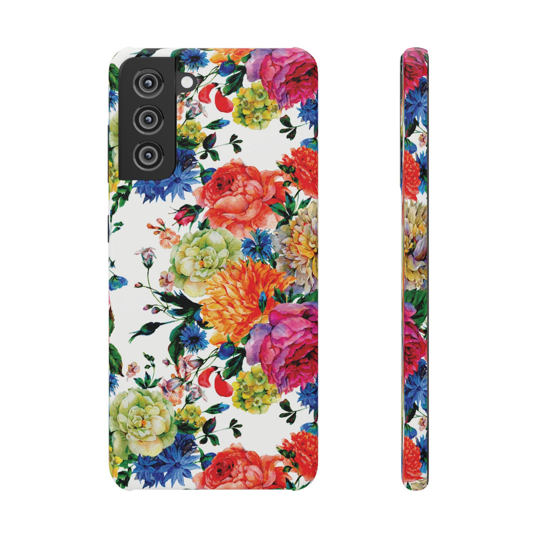 Sleek Snap Colorful Flowers Cute Phone Case for iPhone 16 15 14 13 12 11 X Xs Max Xr Pro Plus Samsung Galaxy S24 S23 S22 S21 S20 Note Ultra