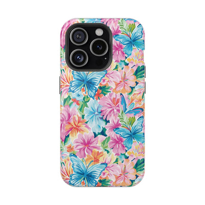 Butterflies Flowers Magsafe Cute Phone Case for Iphone Gift for Her, iPhone 16 Case iPhone 15 Pro Max Case, Iphone 14, Iphone 14 Pro Max, 13, 12