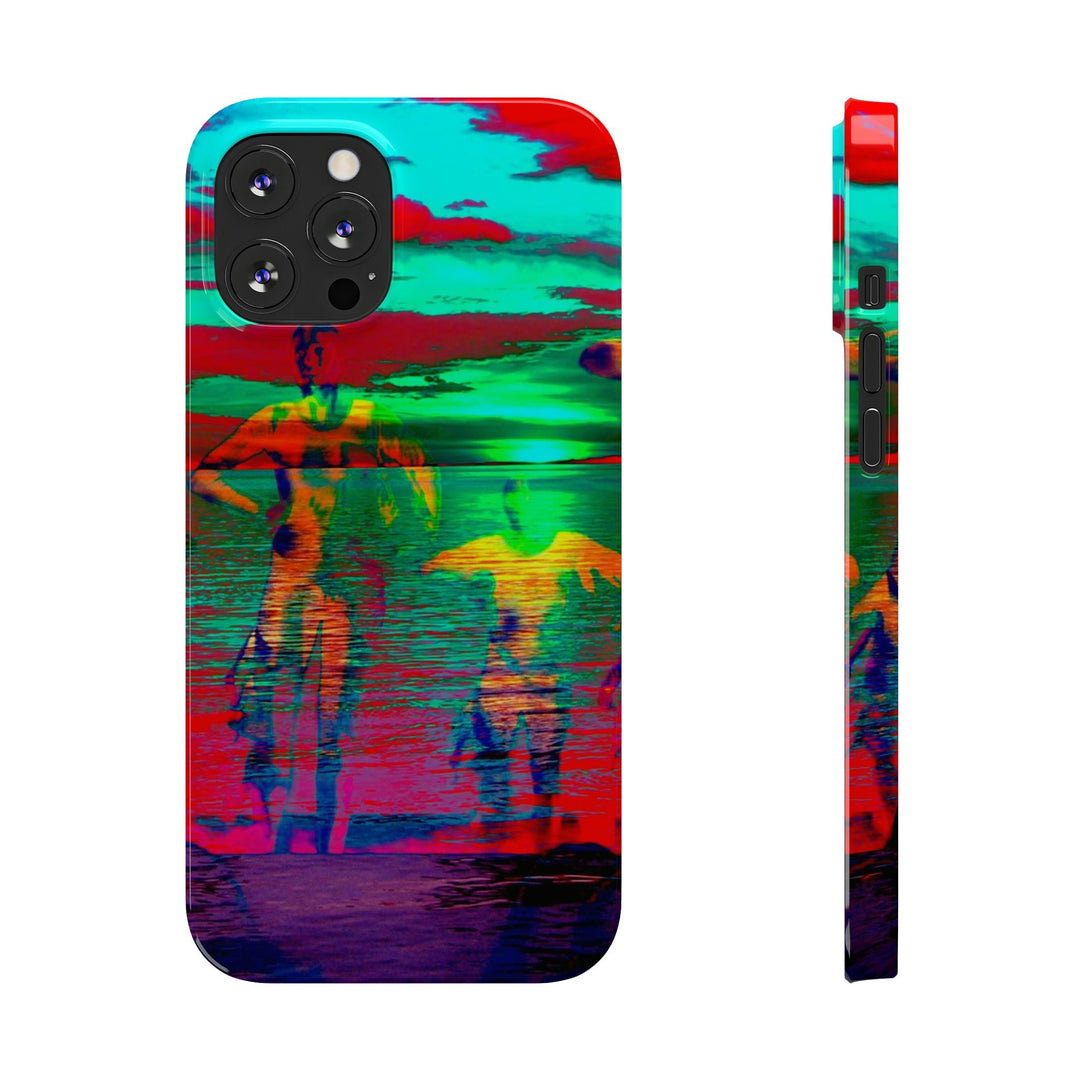 Slim Cute Phone Cases for Iphone - | iPhone 15 Case | iPhone 15 Pro Max Case, Iphone 14 Case, Iphone 14 Pro Max, Iphone 13, Sunset Mystery Dance - Studio40ParkLane